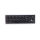 IP65 Waterproof Panel Mounted Trackball Metal Stainless Steel Industrial Kiosk Black Keyboard Integrated Trackball