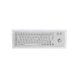 Durable IP65 Vandal Proof Panel Mount USB Wired Stainless Steel Keyboards Industrial Metal Keyboard With Trackball CE RoHs