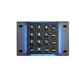 16 keys backlight waterproof metal digital keypad, embedded installation solution