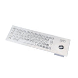 IP65 Rugged Waterproof Metal Stainless Steel Industrial Keyboard With Trackball Mouse Keypad For Kiosk CNC Mill